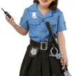 xx stdz zestaw dla dzieci niebieska policjantka bluzka spodnica pasek czapka kajdanki krotko