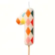 xx swieczka urodzinowa cyfra 1 romby 5 5 cm mix