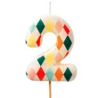 xx swieczka urodzinowa cyfra 2 romby 5 5 cm mix