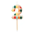 xx swieczka urodzinowa cyfra 2 romby 5 5 cm mix