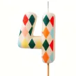xx swieczka urodzinowa cyfra 4 romby 5 5 cm mix