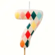 xx swieczka urodzinowa cyfra 7 romby 5 5 cm mix