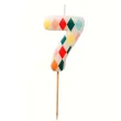 xx swieczka urodzinowa cyfra 7 romby 5 5 cm mix