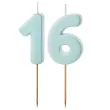 xx swieczki niebieskie cyfry 16