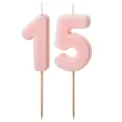 xx swieczki rozowe cyfry 15