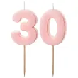 xx swieczki rozowe cyfry 30