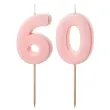 xx swieczki rozowe cyfry 60