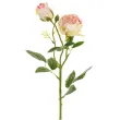 xx sztuczny kwiat roza z dwoma pekami 55 cm jasny pudrowy roz