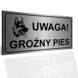 xx tabliczka informacyjna uwaga grozny pies