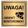 xx tabliczka informacyjna uwaga obiekt monitorowany