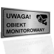 xx tabliczka informacyjna uwaga obiekt monitorowany
