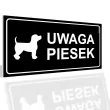 xx tabliczka informacyjna uwaga piesek
