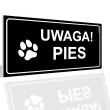 xx tabliczka informacyjna uwaga piesek