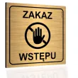 xx tabliczka informacyjna zakaz wstepu