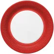 xx talerzyki papierowe candy czerwony maki 18 cm 8 szt