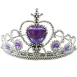 xx tiara z krysztalkami fioletowa
