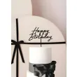 xx topper akrylowy na tort happy birthday czarny 16 5 cm