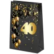 xx torebka czarna 40 urodziny czarno zloty duza