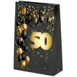 xx torebka czarna 50 urodziny czarno zloty duza