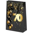 xx torebka czarna 70 urodziny czarno zloty mala