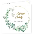 xx zaproszenie chrzest swiety eukaliptus beauty 15x15 cm 1 szt