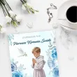 xx zaproszenie komunia chlopiec niebieski 1 szt