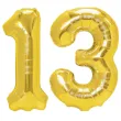 xx zestaw balonow liczba 13 zloty 33 dgt 2 szt