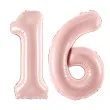 xx zestaw balonow liczba 16 rozowa