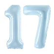 xx zestaw balonow liczba 17 niebieska