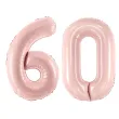 xx zestaw balonow liczba 60 rozowa