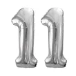 xx zestaw balonow srebrny liczba 11