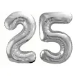 xx zestaw balonow srebrny liczba 25