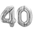 xx zestaw balonow srebrny liczba 40