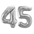 xx zestaw balonow srebrny liczba 45