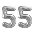 xx zestaw balonow srebrny liczba 55