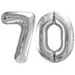 xx zestaw balonow srebrny liczba 70