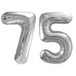 xx zestaw balonow srebrny liczba 75