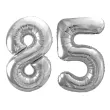 xx zestaw balonow srebrny liczba 85