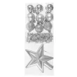 xx zestaw choinkowy 11 elementow srebrny