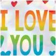 yy bfk balon foliowy 18 cir i love you holo rainbow hearts zapakowany
