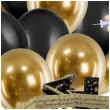 zabawy sylwestrowe balony z wrozbami noworocznymi zloto czarne 10 szt