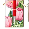 zakladka do ksiazki z dlugopisem tulipany dzien kobiet 18 cm