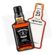 zaproszenia butelka whisky 25 urodziny 14 8x6 cm 6 szt