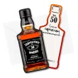 zaproszenia butelka whisky 50 urodziny 14 8x6 cm 6 szt