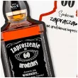 zaproszenia butelka whisky 60 urodziny 14 8x6 cm 6 szt