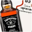 zaproszenia butelka whisky 65 urodziny 14 8x6 cm 6 szt
