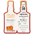 zaproszenia butelka whisky zamykana 50 urodziny 6x14 8 cm 6 szt