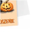 zaproszenia halloween kot czarownicy z dynia 9x13 cm 6 szt