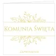 zaproszenia komunia swieta listki i galazki czakos 14x14 cm 10 szt