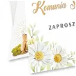 zaproszenia na komunie kielich ihs i margaretki pierwsza komunia swieta 14 8x10 5 cm 8 szt